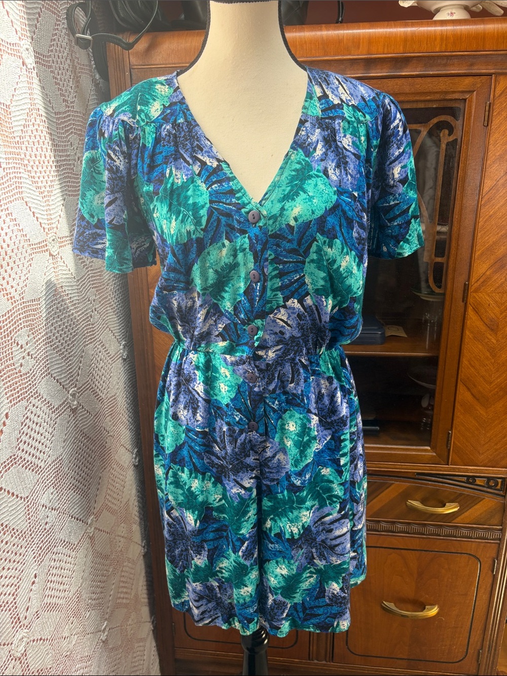 Vintage Savannah Tropical Rayon Romper – Made in Canada